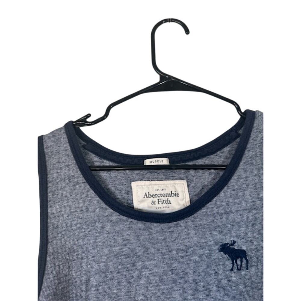 Abercrombie & Fitch Blue Muscle Tank Top Casual Sleeveless Shirt Men Sz L - Picture 4 of 6